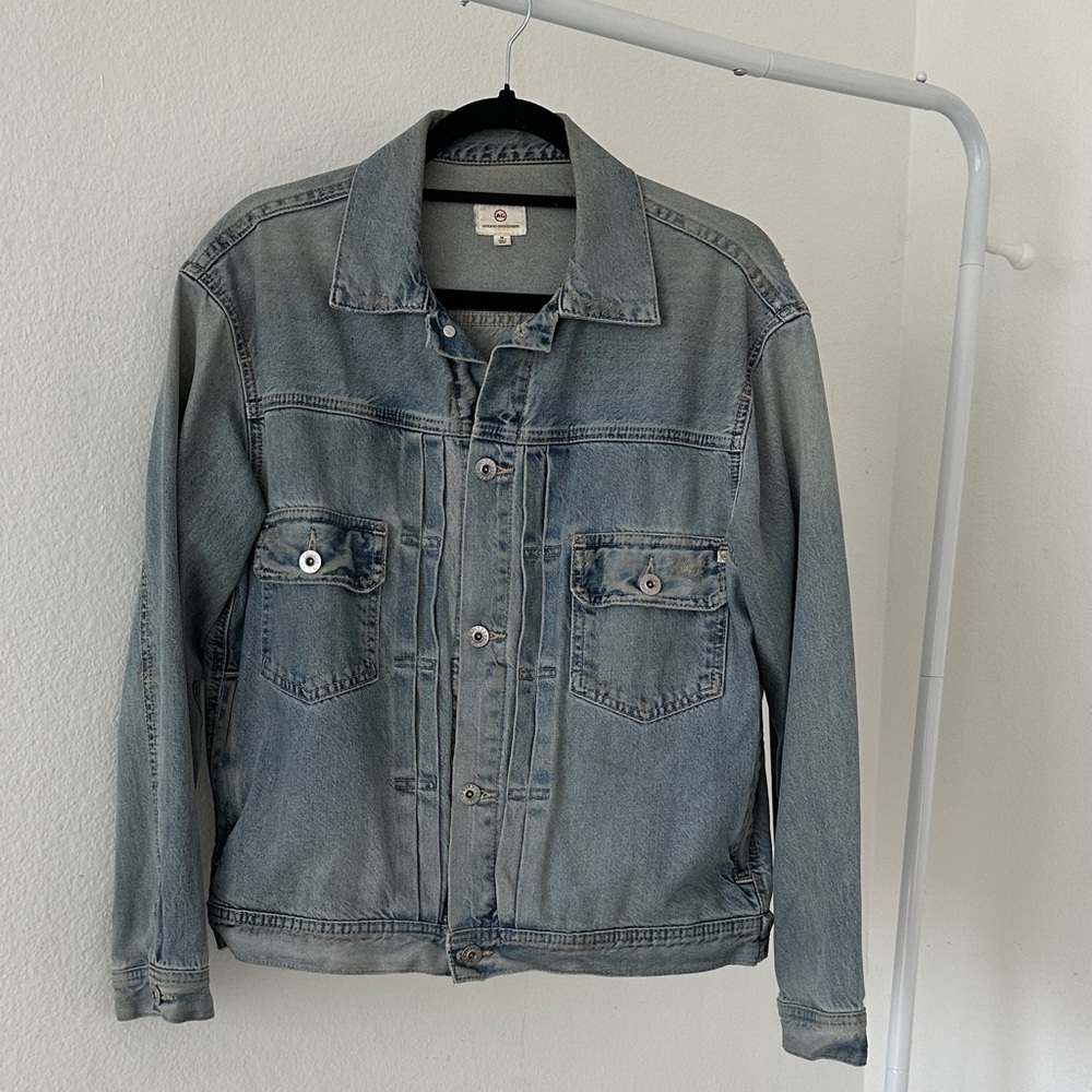 AG Adriano Goldschmied Distressed Denim Jacket - size M